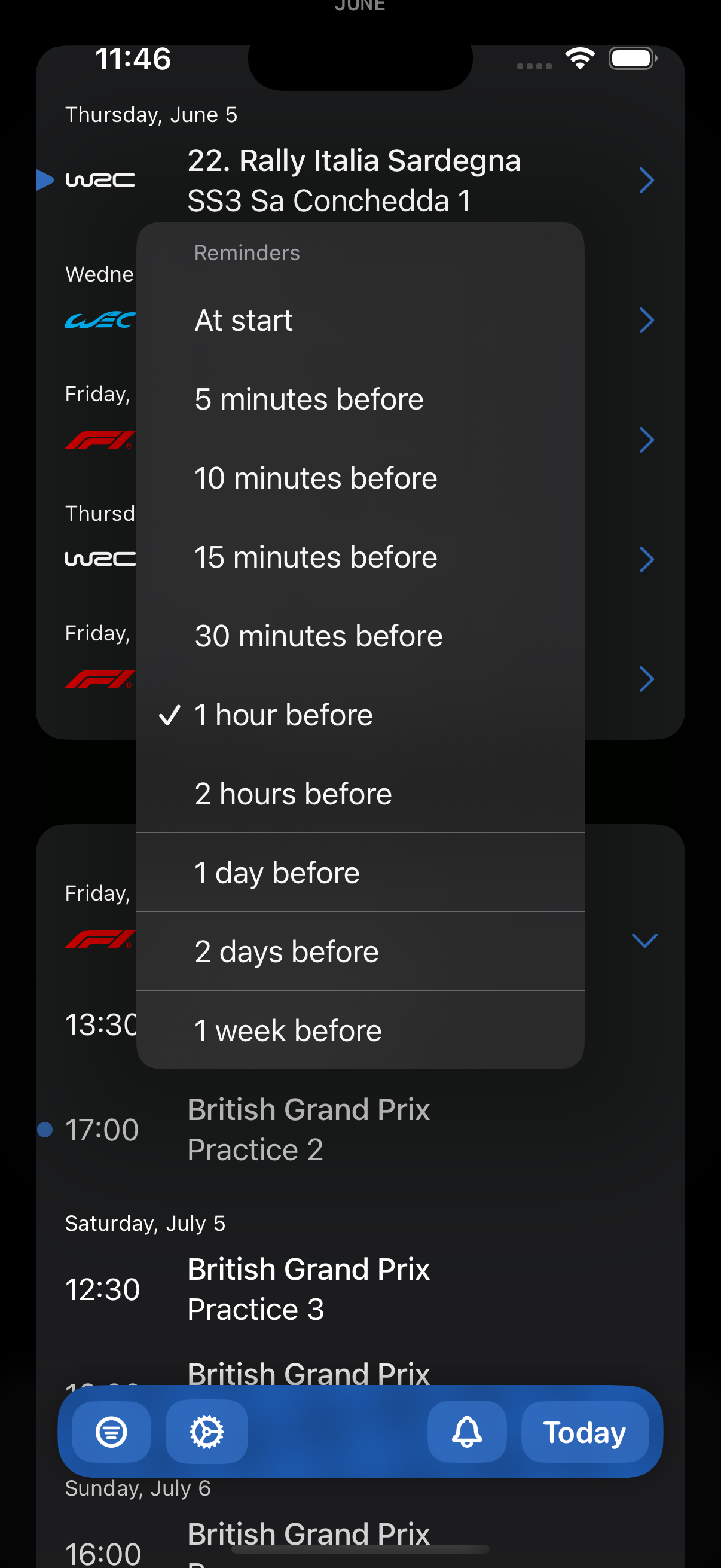 Adding manual reminder